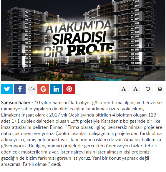 Atakum’da sıradışı bir proje: Goldenland