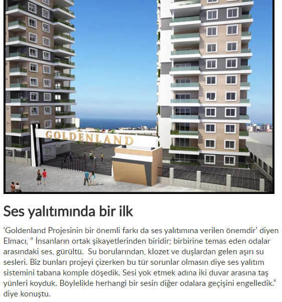 Ses yalıtımında bir ilk
